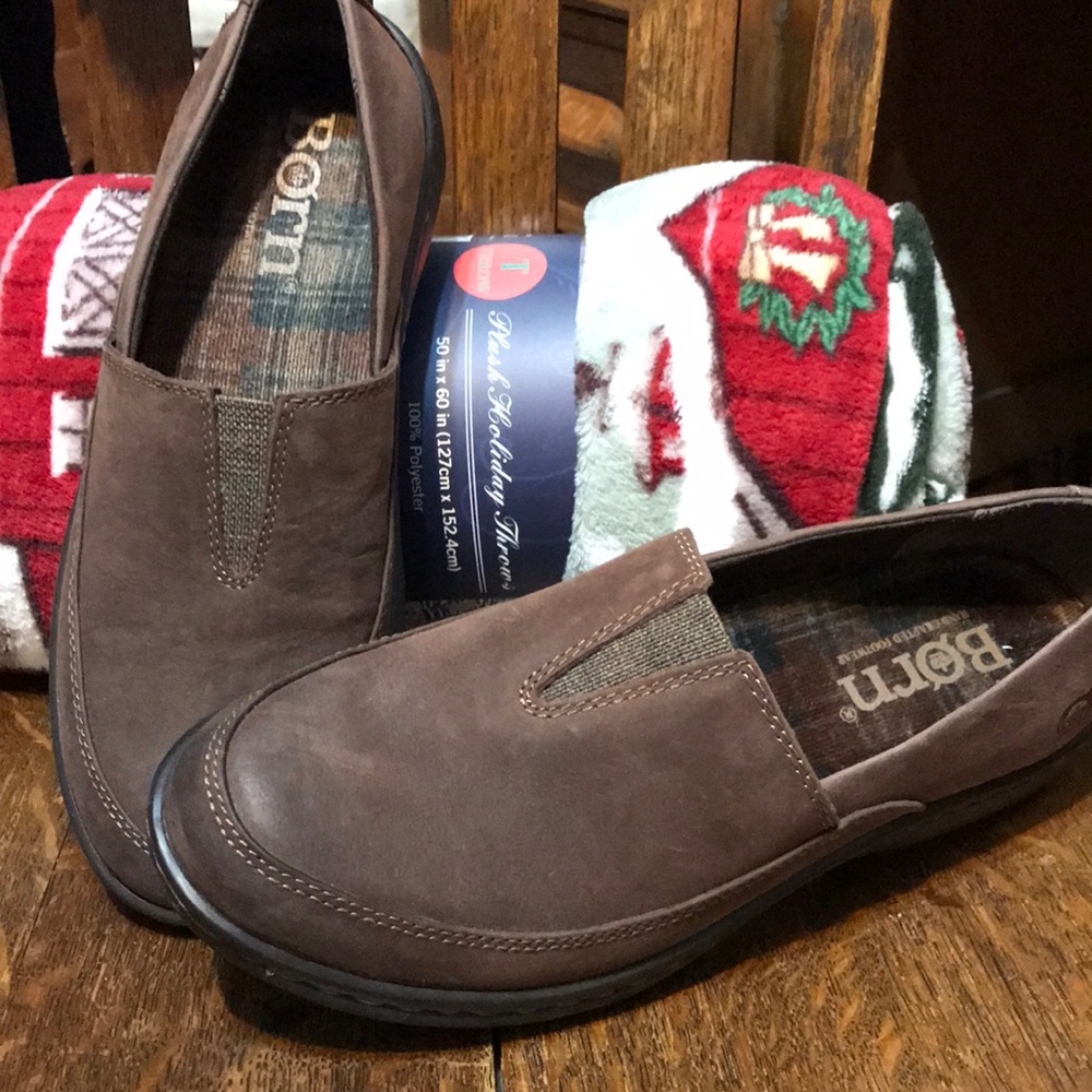 Born Brown Leather Loafers  - never worn outside!